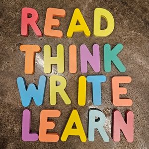 Wooden Decorative Letters Teacher Decorations Read Think Write Learn